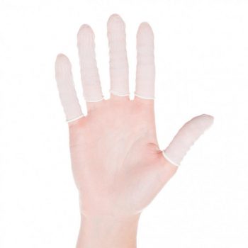 10 STÜCK Profi Fingerlinge Fingerfix Handschuhspanner blau Einweg Handschuh 