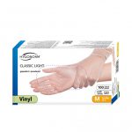 Vinyl Einweghandschuhe CLASSIC LIGHT – unsteril – gepudert, 100 Stk.