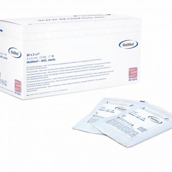 Mull Schlitzkompressen, 50 x 2 Stück, steril, 12-fach