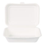 Bio Lunchbox aus Zuckerrohr „Single“ | Zuckerrohr, recyclebar, 500 Stück