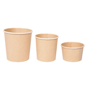 Suppenbecher aus Kraftpapier 