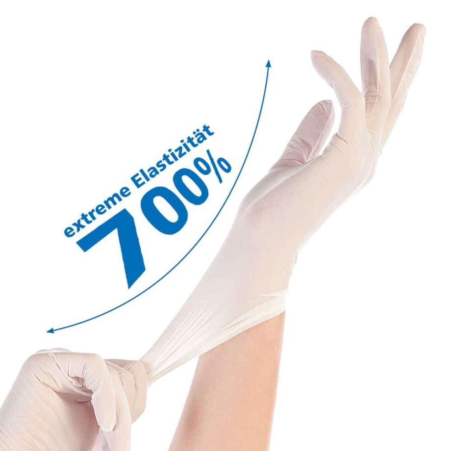 Nitril – Safe Super Stretch Einweghandschuhe, weiß | puderfrei, 100 Stück