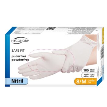 Nitril – Einweghandschuhe SAFE FIT, Größe L, puderfrei, 100 Stk.