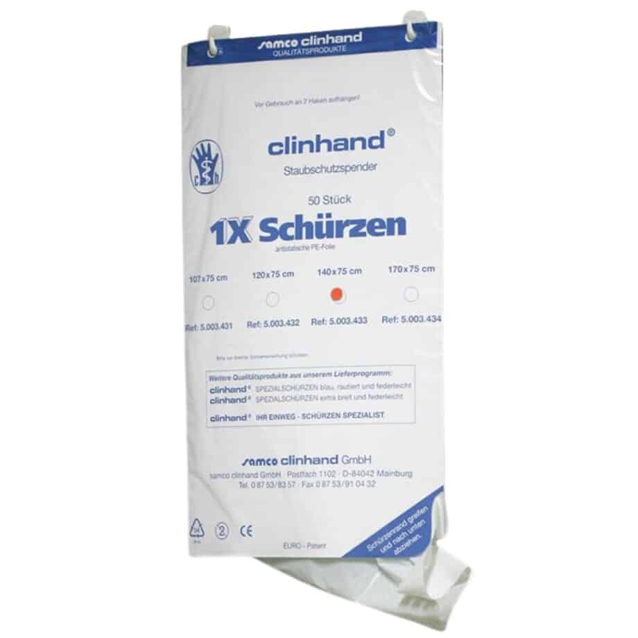 clinhand PE Einmal Schürzen 170 x 75 cm, weiß, 50 Stk.