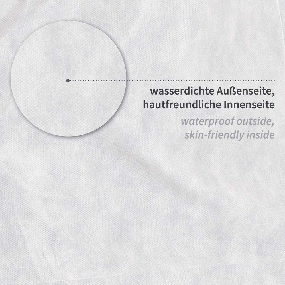 Einwegschürzen, Polypropylen, beschichtet, weiß