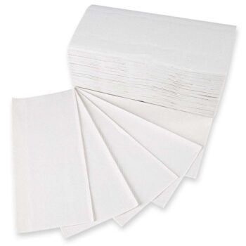 Papierhandtuch 2-lagig, gelegt, weiß, 23cm x 25cm, V/ZZ-Falzung, 20 x 200 Stk.