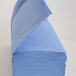Papierhandtuch 2-lagig, gelegt, ZZ-Falzung, 21cm x 23cm, blau, 20 x 200 STK