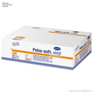 Peha-soft Vinyl Einweghandschuhe, puderfrei, unsteril, 100 Stk.