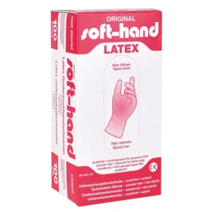 Soft-Hand Latex Einweghandschuhe - unsteril - puderfrei, 100 Stück