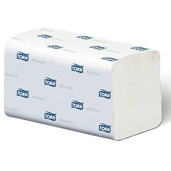 Tork Advanced Papierhandtuch Interfold, 2-lagiges Tissue, weiß, weich, 21 x 34cm, 2856 Tücher