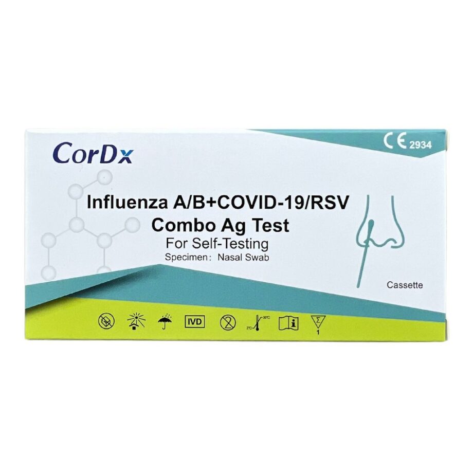 CorDx Kombitest 4in1, Corona, Influenza A/B, RSV Antigen Schnelltest