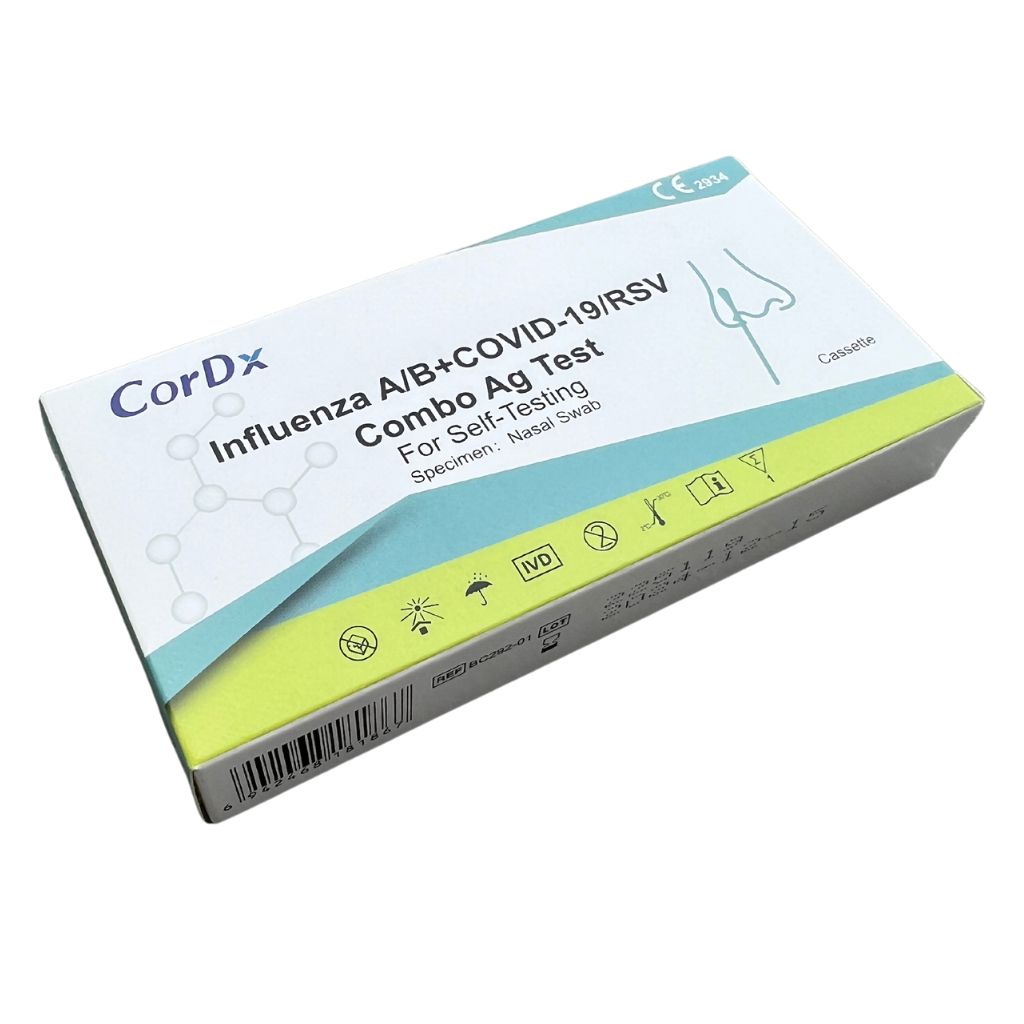 CorDx Combo +Influenza +Covid-19 Antigen Selbsttest für zuhause