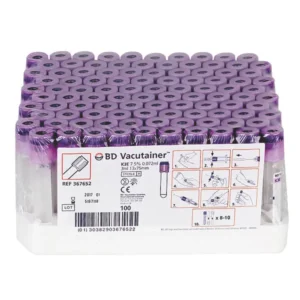 BD Vacutainer EDTA Plus Röhrchen aus PET, 3 ml, 3,23 mg K3 EDTA.