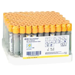 BD Vacutainer SST II Advance Serum- röhrchen aus PET, 8,5 ml, Trenngel und Gerinnungsaktivator, mit Hemogard-Verschluss