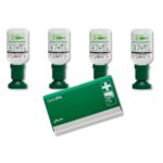 SET – 4x Plum Augenspüllösung (0,9%) 200ml & 1x Pflasterspender