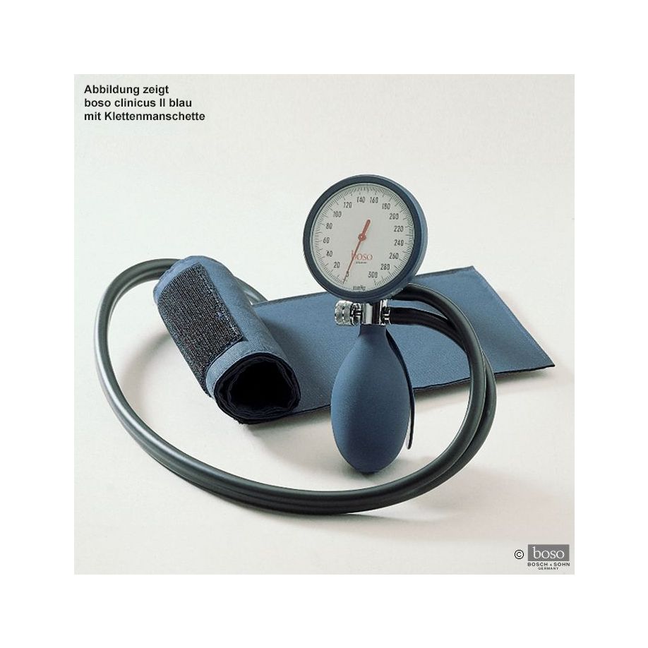 boso clinicus II Blutdruckmessgerät, grün mit Klettenmanschette Ø 60mm