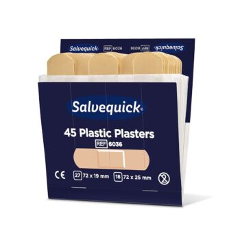 Salvequick wasserabweisende Pflaster Refill, 45 Strips