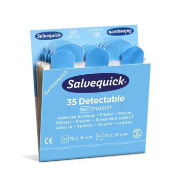 Salvequick Pflastermix Blue Detectable Refill, 35 Strips