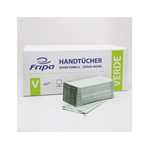 Fripa Papierhandtücher Verde, V-Falz, 1-lagig, grün, 25 x 23cm (20 x 250 Stk.)