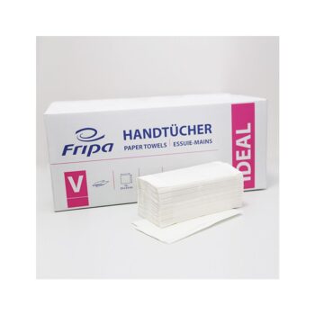 Fripa Papierhandtücher Ideal, V-Falz, 1-lagig, hochweiß, 25 x 23 cm (20 x 250 Stk.)