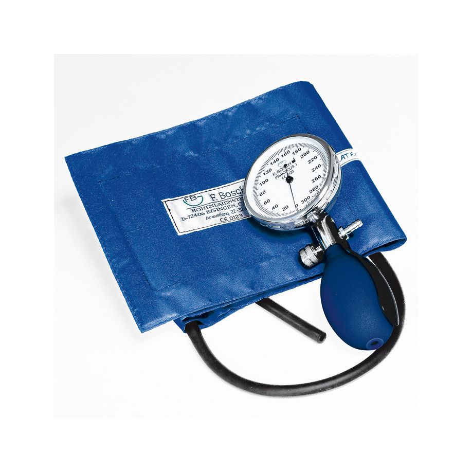 Prakticus I Blutdruckmessgerät Ø 68mm 1-Schlauch, blau, in Etui