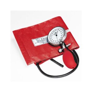 Prakticus I Blutdruckmessgerät Ø 68mm 1-Schlauch, rot, in Etui