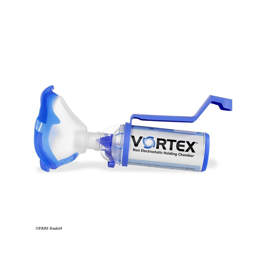 VORTEX Inhalierhilfe mit Erwachsenenmaske und Maskenanschluss