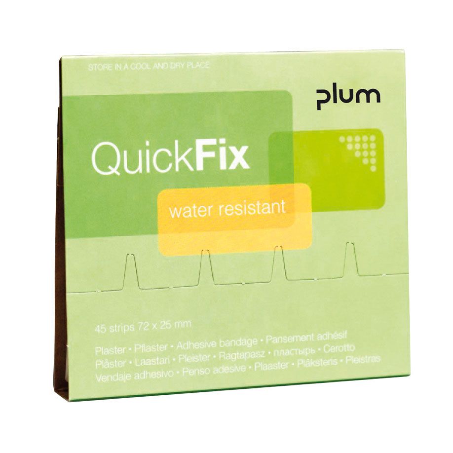 plum QuickFix Water resistant Nachfüllset wasserfeste Pflaster, 45 Pflaster