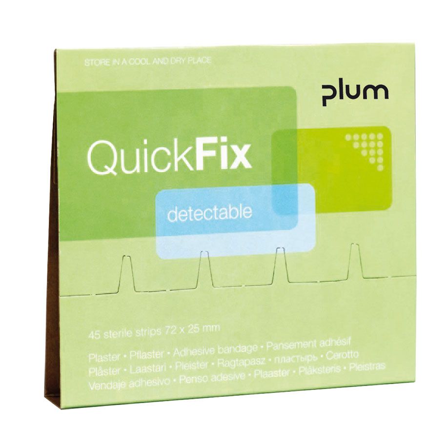 plum QuickFix Detectable Pflaster Nachfüllset, 45 Pflaster