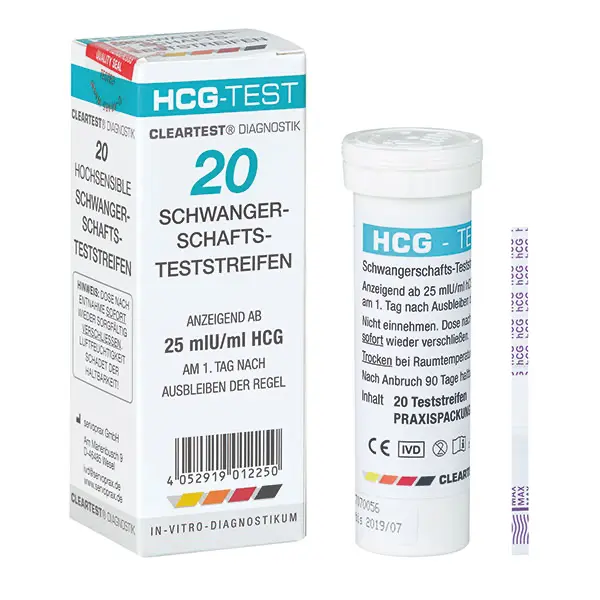 CLEARTEST HCG – Schwangerschafts Teststreifen lose