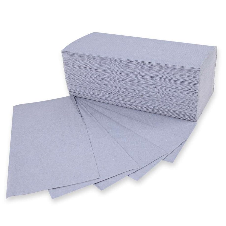 Papierhandtuch 1-lagig, gelegt, V/ZZ-Falzung, blau, 25cm x 23cm, 20 x 250 Stk.