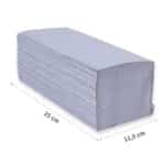 Papierhandtuch 1-lagig, gelegt, V/ZZ-Falzung, blau, 25cm x 23cm, 20 x 250 Stk.