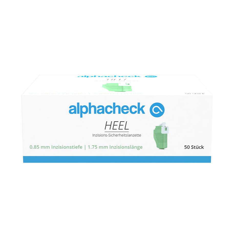 alphacheck HEEL Inzisions Sicherheitslanzetten 0,85 x 1,75mm, steril, 50 Stk.