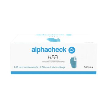 alphacheck HEEL Inzisions Sicherheitslanzetten 1,00 x 2,50mm, steril, 50 Stk.