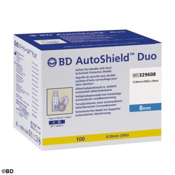 BD AutoShield Duo Sicherheits Pen Nadeln 0,30 x 8mm, steril, 100 Stk.