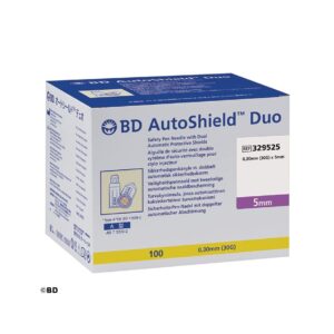 BD AutoShield Duo Sicherheits Pen Nadeln 0,30 x 5mm, steril, 100 Stk.