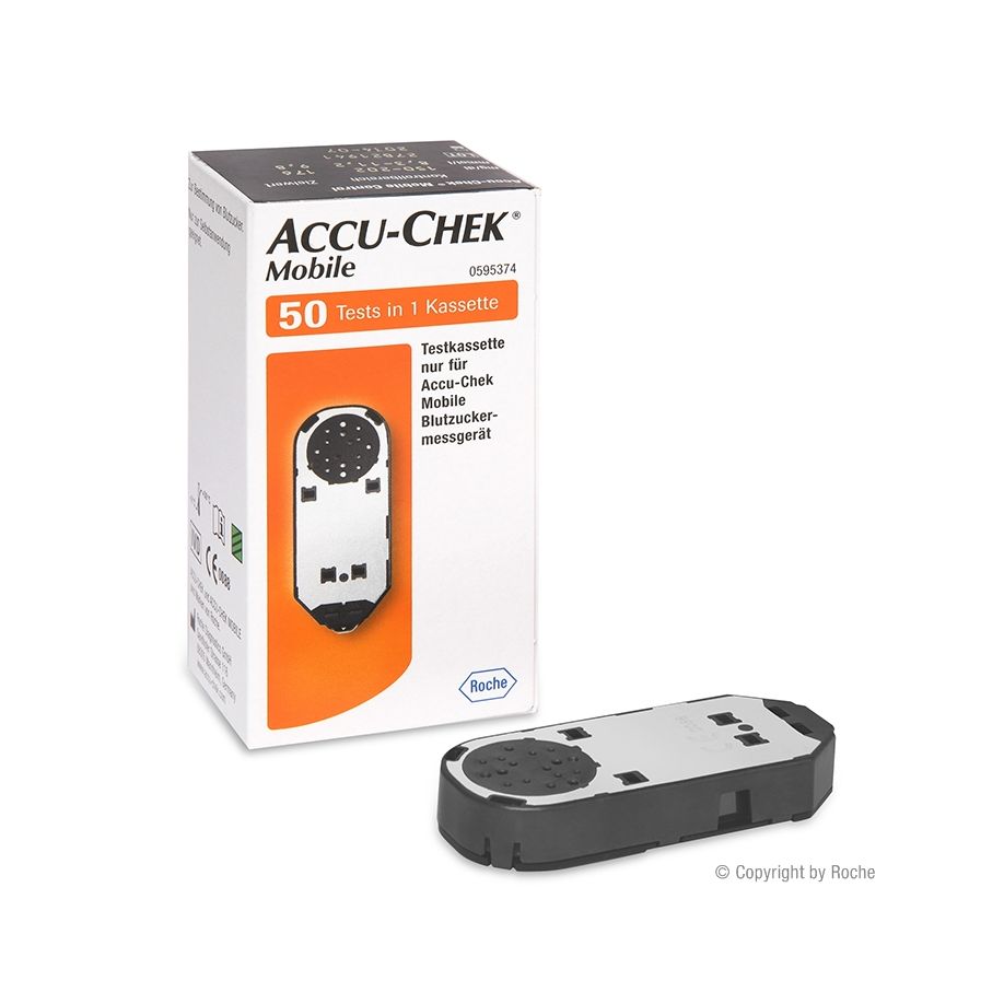 Accu-Chek Mobile, 50 Blutzucker Testkassetten ohne Maltose Interferenz