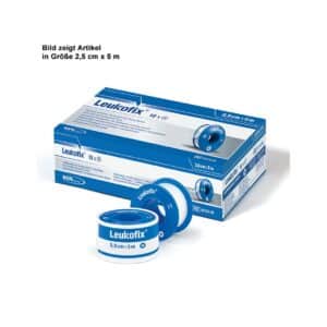 Leukofix Rollenpflaster ohne Schutzring, 5,0m x 1,25cm, transparent, 24 Stk.