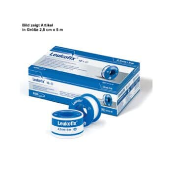 Leukofix Rollenpflaster ohne Schutzring, 5,0m x 2,50cm, transparent, 12 Stk.