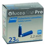 Gluceofine Pro Safety Sicherheitslanzetten 23G x 2,2mm, steril, 100 Stk.