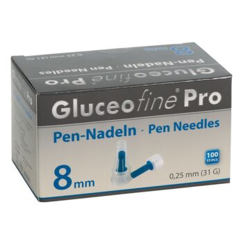 Gluceofine Pro Pen Nadeln 31G, 0,25 x 8mm, steril, 100 Stk.