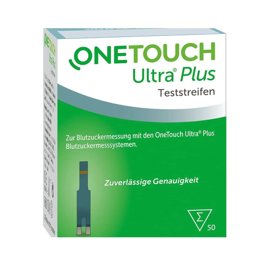 One Touch Ultra Plus Blutzucker Teststreifen, 50 Teststreifen
