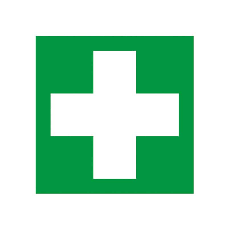 Symbol Erste Hilfe – Rettungszeichen, Folie selbstklebend, 20cm