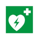 Symbol Defibrillator – Rettungszeichen, Folie selbstklebend, 20cm