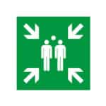 Symbol Sammelstelle – Rettungszeichen, Folie selbstklebend, 20cm