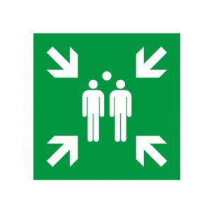 Symbol Sammelstelle - Rettungszeichen, Kunststoff langnachleuchtend, selbstklebend, 20cm
