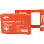 Erste Hilfe Verbandkasten Betrieb MINI + Wandhalterung, orange, DIN 13157:2021