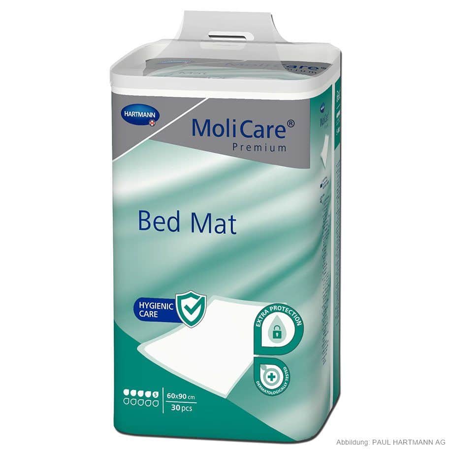 Hartmann MoliCare Premium Bed Mat 5 Tropfen Krankenunterlagen, 60 x 90cm, 30 Stk.