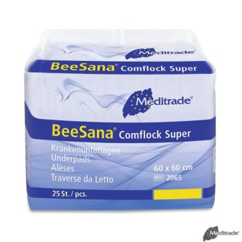 Meditrade BeeSana Comflock Super Krankenunterlagen, 2-lagig, 60 x 60cm, 6 x 25 Stk.