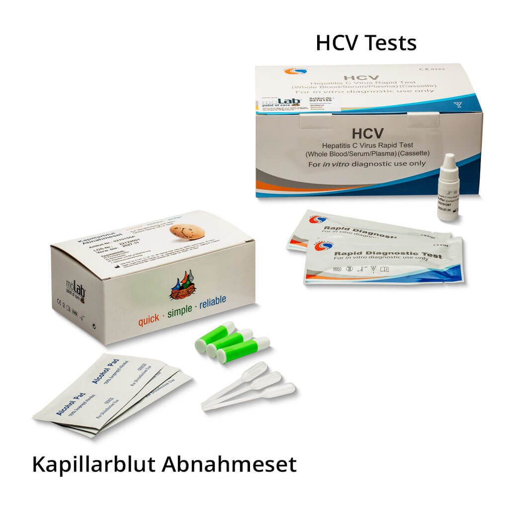 Orient Gene HCV Test, inklusive separatem Kapillarblut Abnahmeset